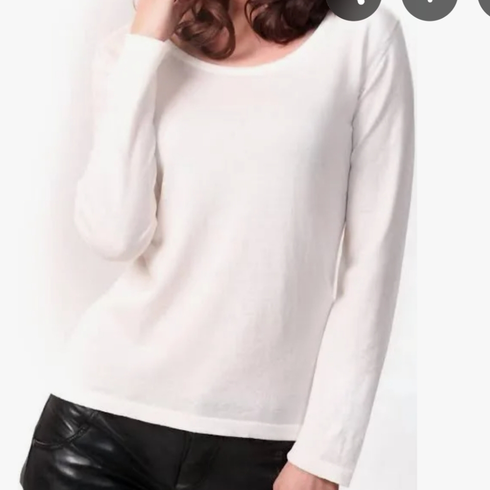 -Ag Adriana Goldschmied Cream Long Sleeve 100% Linen Top